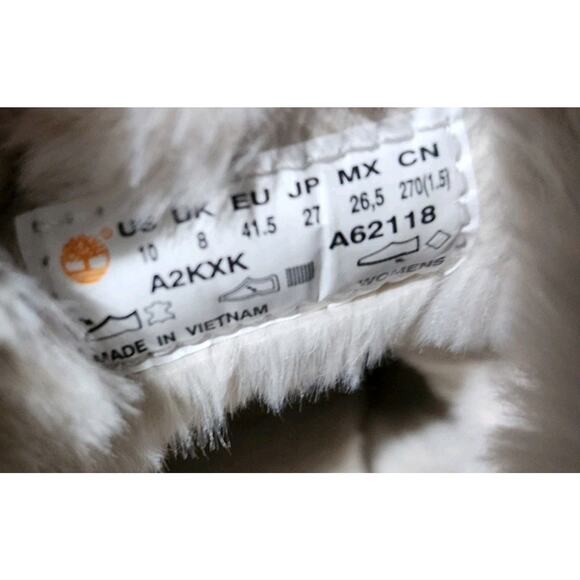 Timberland Shoes Womens Size 10 Slip on Suede Leather Faux Fur Lined Skyla Bay - Picture 6 of 11